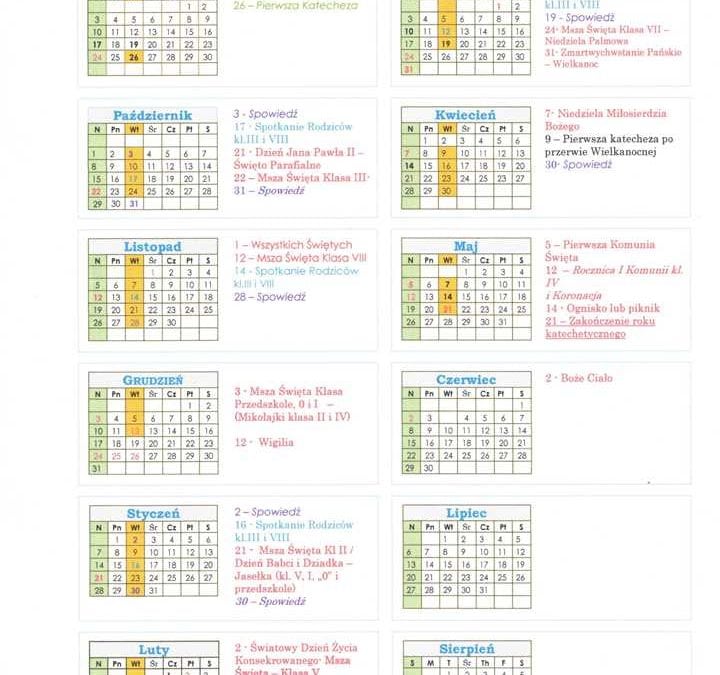 Kalendarz Katechetyczny 2023/2024