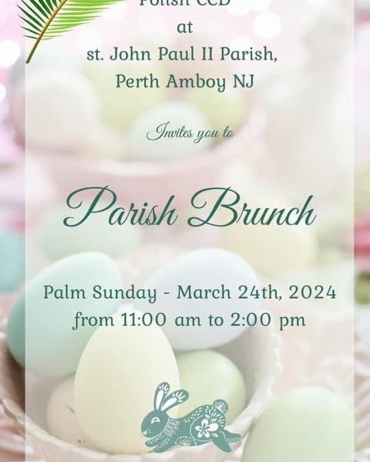 Parish Brunch – March 24th, 2024