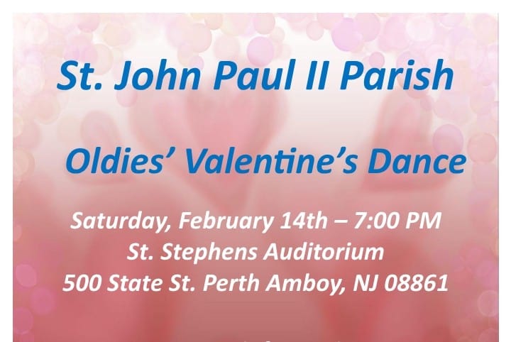 Oldies’ Valentine’s Dance – February 14th – 7:00 PM